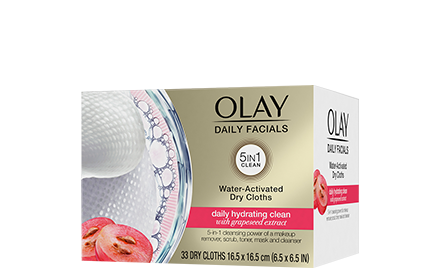 water activated facial cleansing cloths