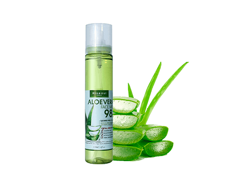 Miseoul Aloe Vera Face Mist delivers cooling, soothing aloe vera in a quick and easy spray, get instant relief on the go!